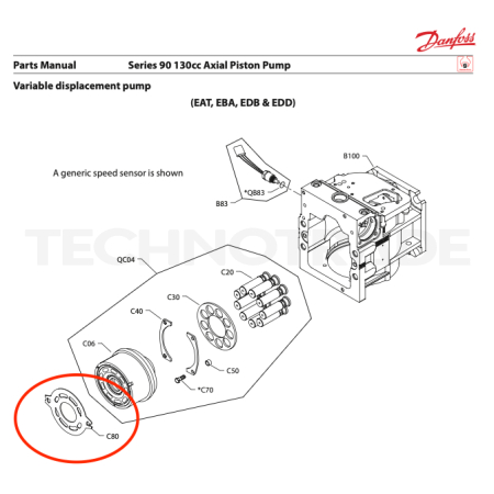 Valve plate for S90 pump 130ccm