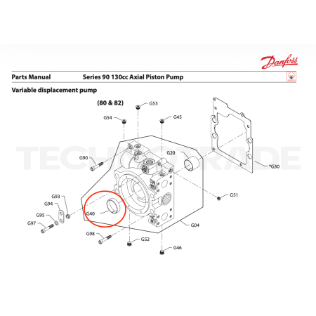 Bushing for S90 pumps 130-250cm3