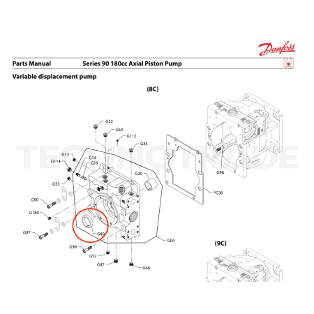 Bushing for S90 pumps 130-250cm3