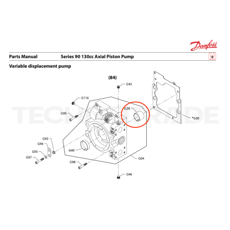 Journal bearing for S90 pump 130ccm