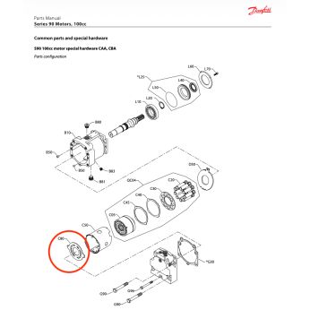 Ventilová deska pro hydromotor S90 100cm3