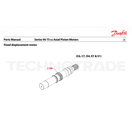 Shaft splined 21T for S90 motor 75ccm