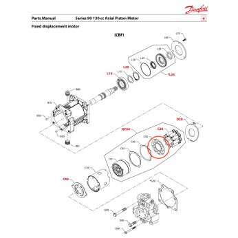 Přidržovač pro hydromotor S90 130cm3