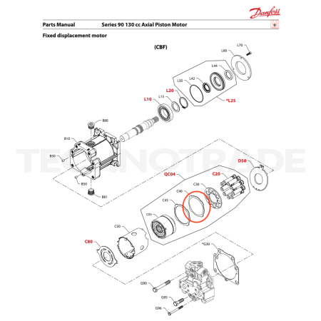 Slipper guide retainer for S90 motor 130ccm