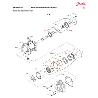 Vymezovací kroužek pro hydromotor S90 130cm3