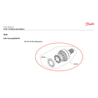 Shaft assembly 21T for H1B motor 110ccm