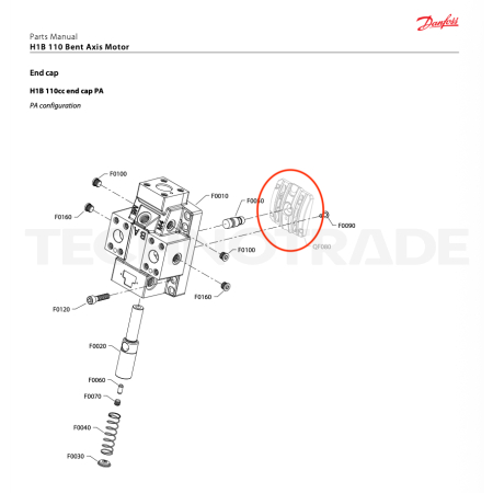 Valve segment assembly for H1B motor 110ccm