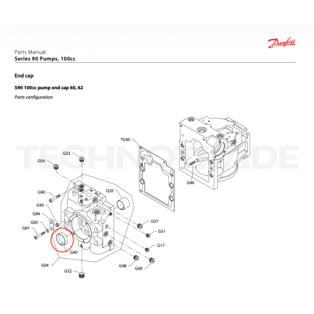 Journal bearing for S90 pump 100ccm
