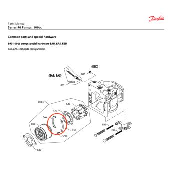 Slipper retainer guide for S90 pump 100ccm