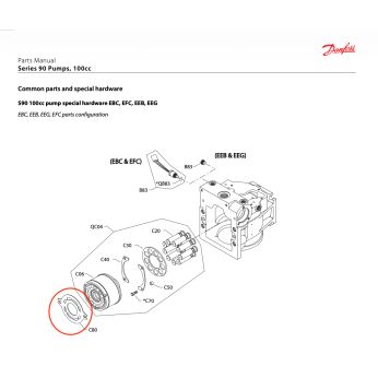 Valve plate for S90 pump 100ccm