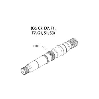 Hřídel drážkovaná 23T pro čerpadlo S90 100cm3