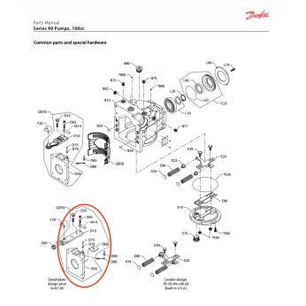 Swashplate assembly for S90 pump 100ccm