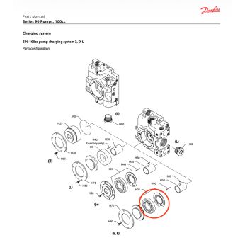 Kit charge pump "F" 26ccm for S90 pump 100ccm