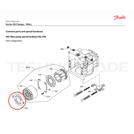 Valve plate for S90 pump 100ccm