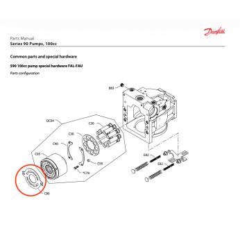 Valve plate for S90 pump 100ccm